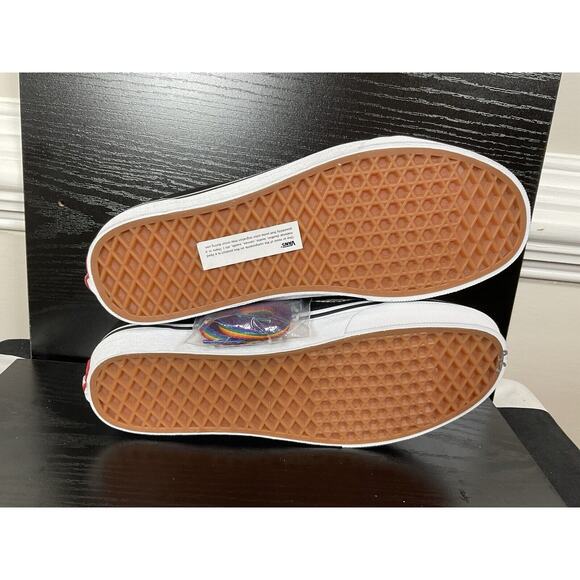 (NEW) Vans Pride Collection Love is Love Shoes Men’s Size 9 Black Rainbow - Picture 9 of 11